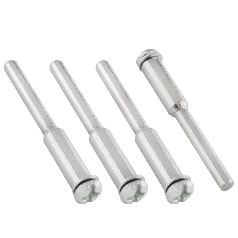 [Australia - AusPower] - 1/8inch Shank Arbor ZZLZX 4PCS Stainless-Steel Mandrel for 1/8" Arbor Hole Rotary Tool Bit, 1/8inch Cut-Off Wheel Die Grinder Cut-Off Wheel Mandrel 