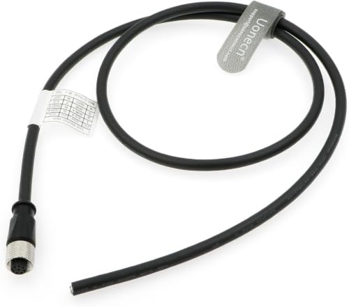 Uonecn M12 A-Code 8-Pin Female to Flying Leads Cable, Shielded Industrial Camera Breakout Cable, Bare Wire Open End for Machine Vision, Industrial Automation and Control Systems, 10m/32.8ft