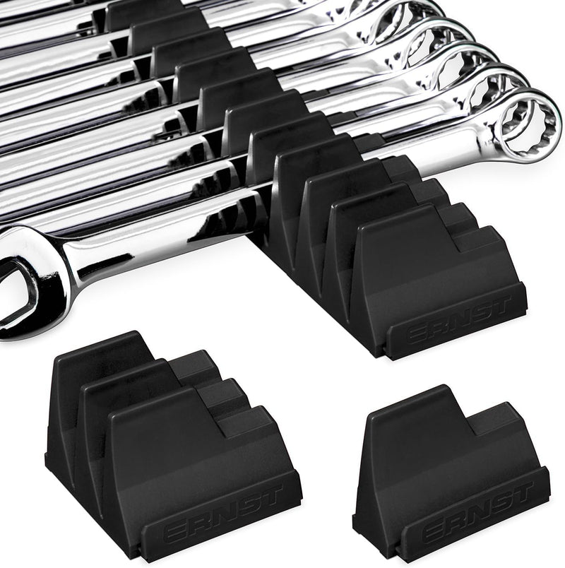 Ernst Manufacturing Wrench Pro - Modular Wrench Organizer for 40 Wrenches with Anti-Slip Cleats (Patented) - Made in the USA Black