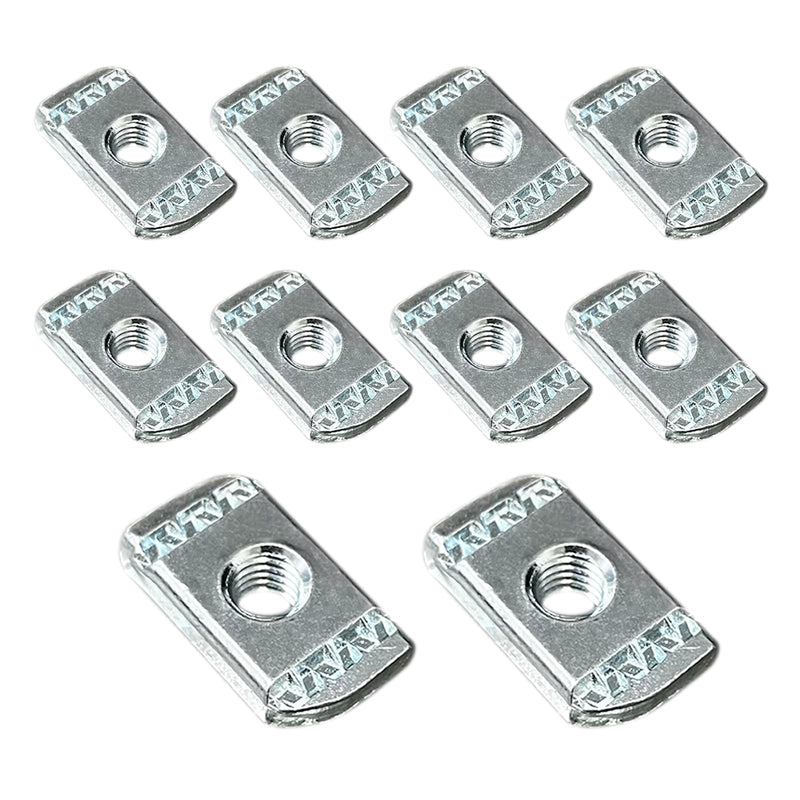 [Australia - AusPower] - Strut Channel Nuts, 3/8"-16 No Spring Thickened Nuts with Zinc Plated, without Spring Nuts Use On Channel Struts (10 Pack) (3/8"-16) 3/8-16 Without/No Spring 