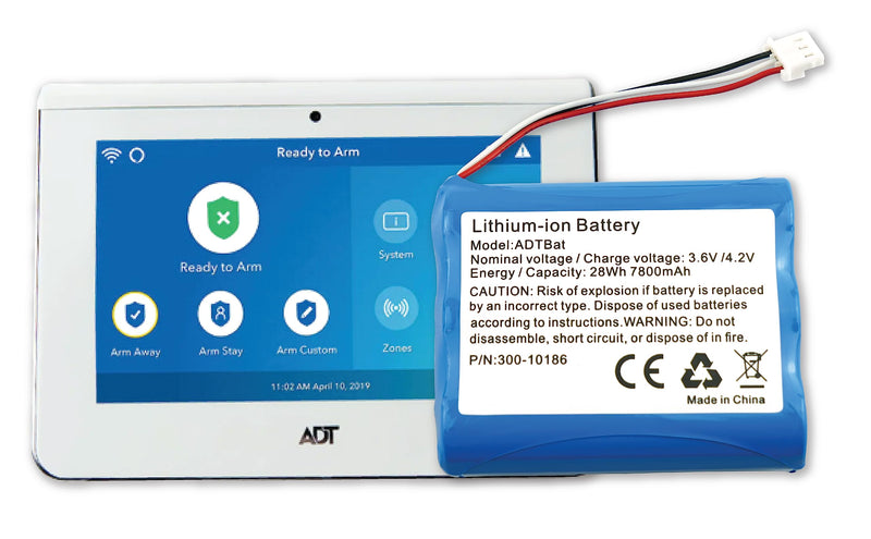 [Australia - AusPower] - Battery Replacement for ADT Command Smart Security Panel ADT5AIO-1 ADT5AIO-2 ADT5AIO-3 ADT7AIO-1, Honeywell ADT 2X16 AIO Home Security Panel ADT2X16AIO-1 ADT2X16AIO-2 Battery 300-10186 