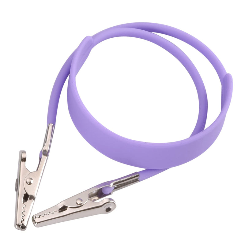 [Australia - AusPower] - Pack of 1 Bag Dental Bib Clips Autoclavable Silicone Bib Holders Clips Individually Wrapped for Napkin Towel Tattoo Light Purple 1 Piece/Bag 