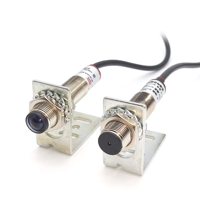 Irfora E3F-20C1 3mm Beam Photoelectric Sensor Trough Beam Infrared Sensors NPN Switch with LED Induction Indicator | External optical close switch sensor 3 mm beam diameter ABS light transmitting lens