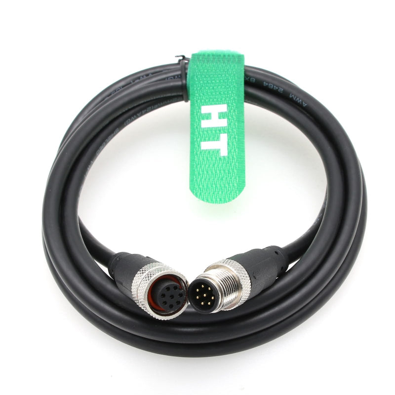 [Australia - AusPower] - M12 A Coded 8 pin Female to 8 pin Male Cable for Cognex Sensor Camera Industrial Actuator Profibus Automation 3M 
