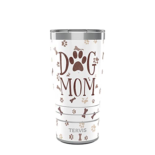 Tervis Traveler Dog Mom Triple Walled Insulated Tumbler Travel Cup Keeps Drinks Cold & Hot, 20oz, Stainless Steel