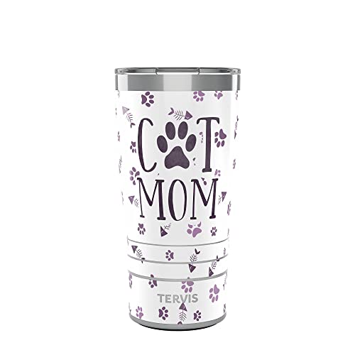 Tervis Traveler Cat Mom Triple Walled Insulated Tumbler Travel Cup Keeps Drinks Cold & Hot, 20oz, Stainless Steel Multicolor
