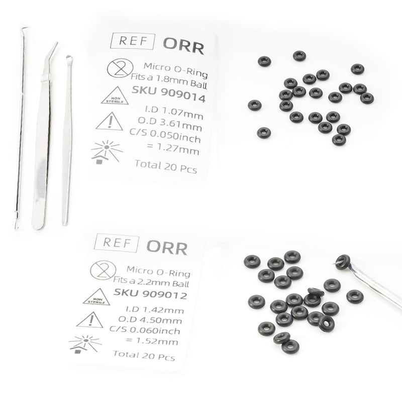 [Australia - AusPower] - Micro Replacement O Ring Kit, for Sterngold Mini Implant Fits a 2.2mm 1.8mm Ball Housing 