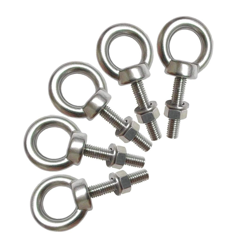 [Australia - AusPower] - Shoulder Eye Bolt, M6 Stainless Steel Eye Bolts1.2" Heavy Duty EyeBolts Screws, 5 PCS M6 (Thread Length 30mm), Accessories Include Nuts and Washers Set 
