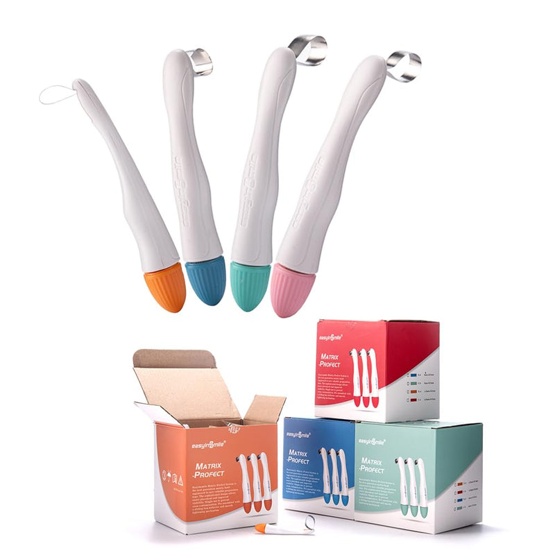 [Australia - AusPower] - Dental Matrix Bands 4.5/6MM Proformed Matrix System Standard/Curved Disposable Matrices Adjustable Metal Matrix Ring (4.5MM Curved 10PCS) 4.5MM Curved 10PCS 