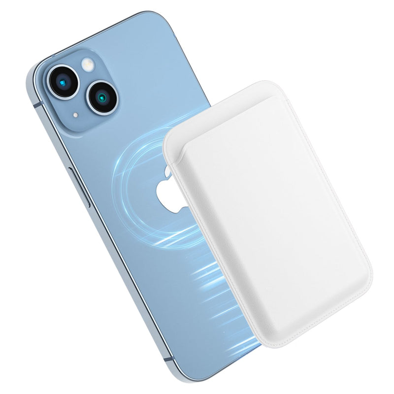 [Australia - AusPower] - Magnetic Phone Wallet for Apple MagSafe, Card Wallet Holder for iPhone 15 Pro Max/15 Plus/15 Pro/15, 14 Pro Max/14 Plus/14 Pro/14, 13 Pro Max/13 Pro/13, 12 Pro Max/12 Pro/12, White 