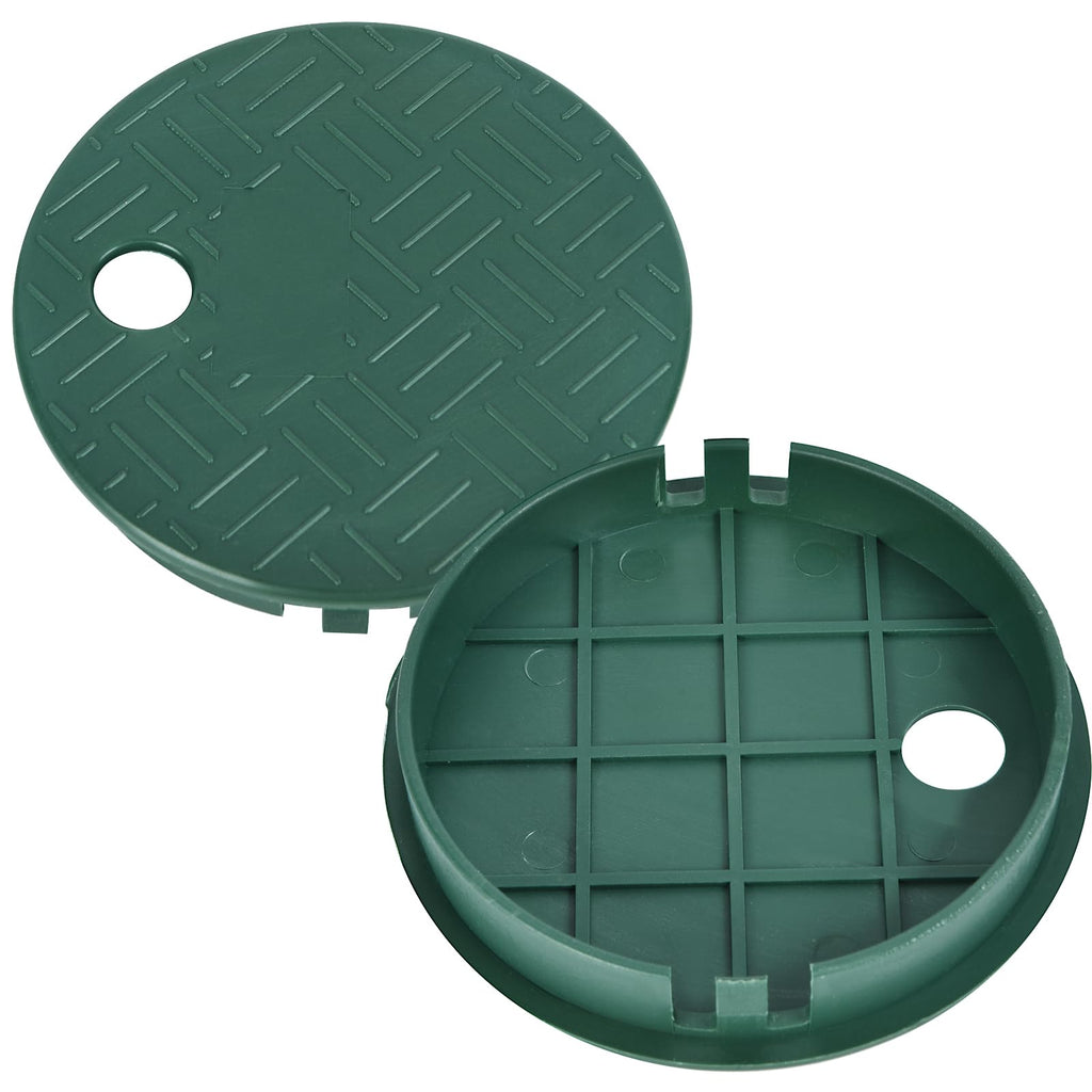 2 Pcs Sprinkler Valve Box Cover, Valve Box Cover Lid for Outdoor Sprinkler Irrigation Control Water System Lawn?Compatation with ID 5.5" OD 6" Sprinkler Valve Box (6 inch) 6 inch