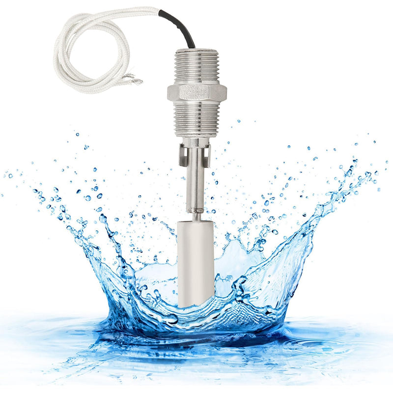 [Australia - AusPower] - Sensor Switch, Side Mounted Liquid Water Level Float Sensor Switch 304 Stainless Steel 1/2 NPT Male Thread DC0-110V for Tank Swimming Pool Garden Pond Liquid Water Level Sensor 