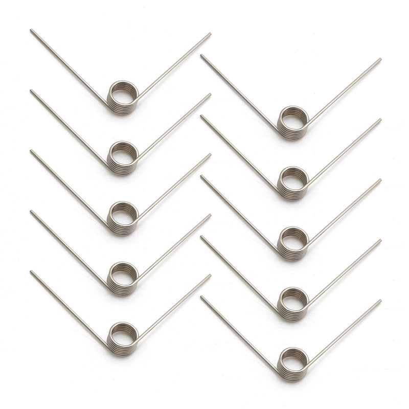 [Australia - AusPower] - 10Pcs Stainless Steel Small Torsion Spring 50Mm 90 Degree Torsional Spring 