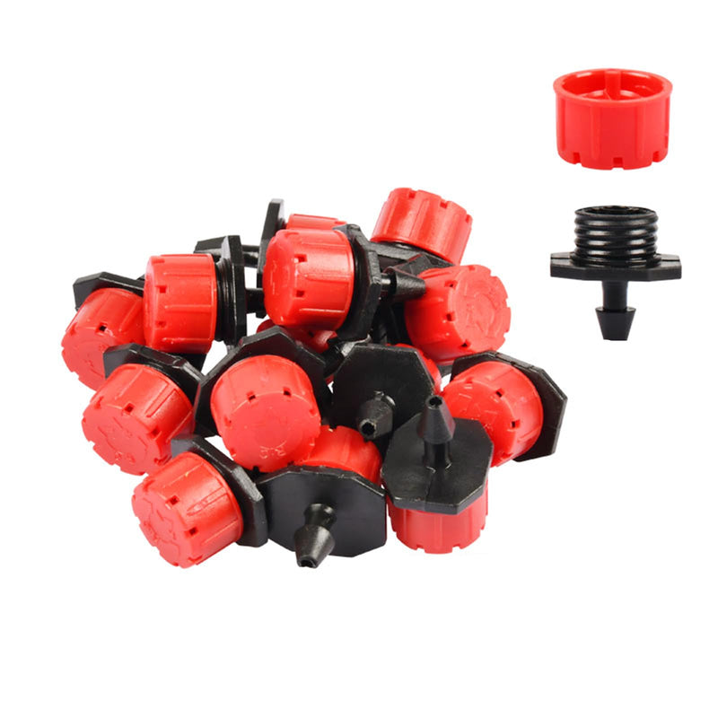 [Australia - AusPower] - 100Pcs 360 Degree Adjustable Irrigation Drippers Sprinklers, 1/4 Inch Emitters Drip for Watering System 100 Pcs Drippers Sprinkler 