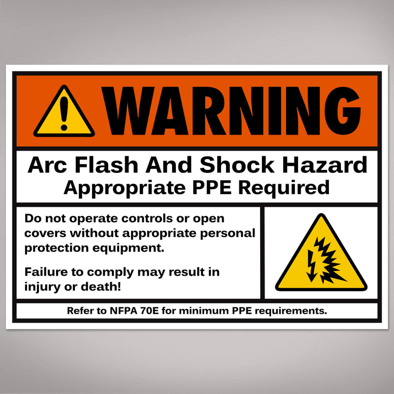 Avery Arc Flash/Shock Warning Labels, Waterproof, UV Resistant, Preprinted, 3.5" x 5", 40 Warning Decal Labels 3.5" x 5" 40 Labels
