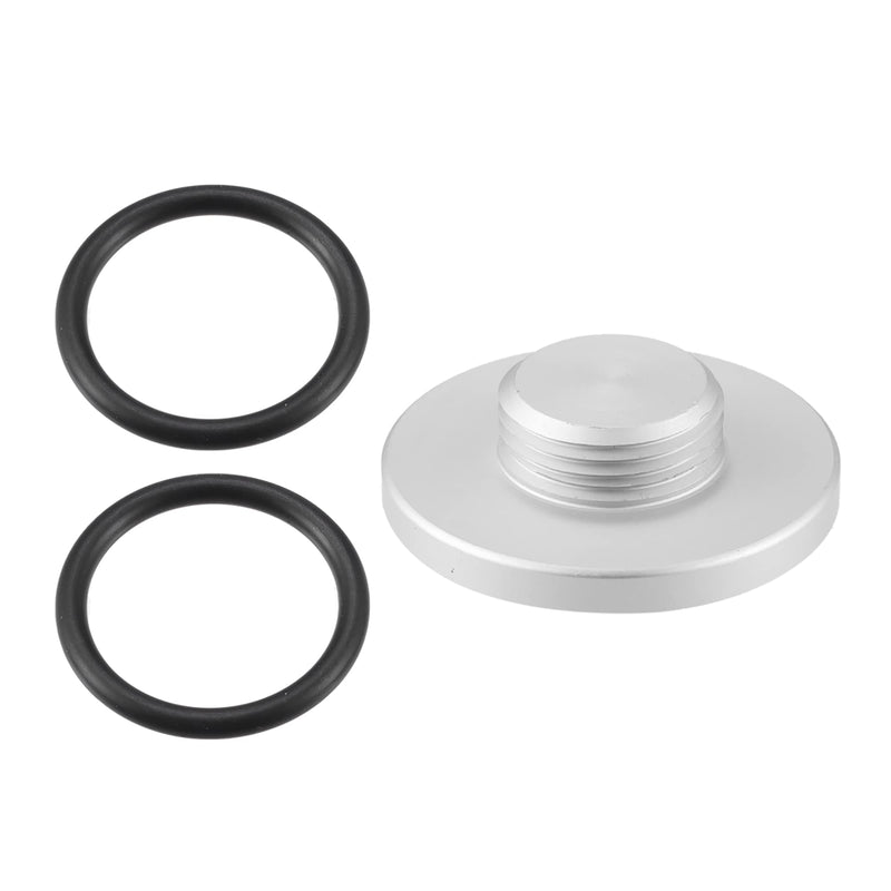 QUARKZMAN Car Oil Engine Filter Housing Cover for Toyota 15643-31050 | Metal, Silver, 1.2x4cm, M20x1.5, OE 15643-31050, 2 Sealing Rings, For Toyota RAV4 06-18, 4Runner 10-23; For Lexus ES350 07-22