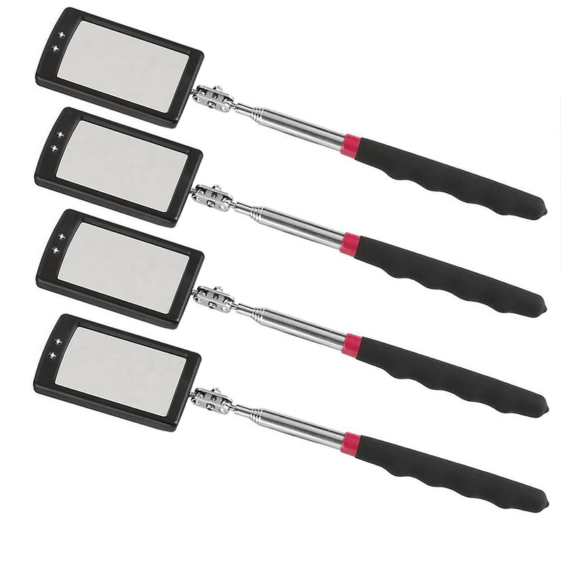 [Australia - AusPower] - Inspection mirror telescoping with light Mirror practical addition to car repair, and anyone's toolbox Inspection Tool for Checking Vehicle, and Other Small Parts Extended (Inspection mirror-4PCS) 