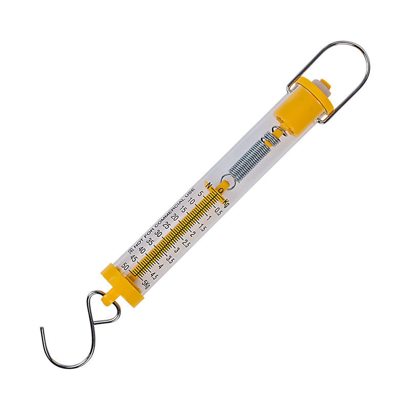 [Australia - AusPower] - Newton Force Meter Spring Scale - Max Capacity 5000g/50N, Dual Scale Labeled Yellow Scale (1) 1 