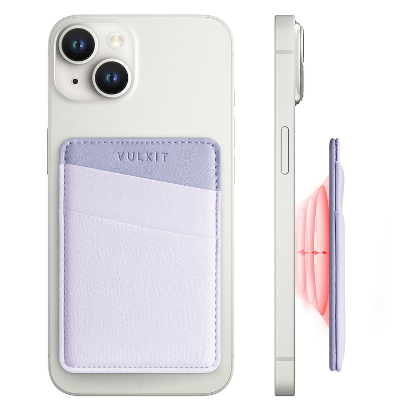 [Australia - AusPower] - VULKIT Magnetic Phone Wallet for MagSafe- RFID Blocking - Card Holder Wallet for iPhone 15/14/13/12 Series & Phone Case with MagSafe Violet 