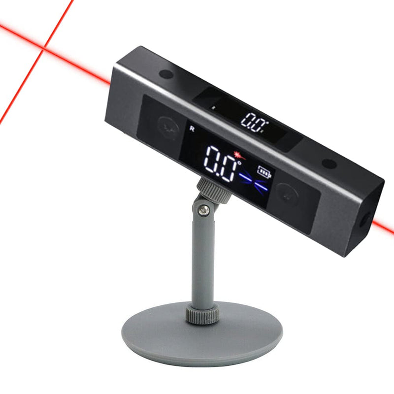 [Australia - AusPower] - Protractor Digital Inclinometer, Angle Measure L-as-er Ruler, with Bi-directional Red Light Marking, Dual-Screen Angle Finder, Multifunctional Device Precise Professional (Dual L-as-er + Stand) Dual L-as-er + Stand 