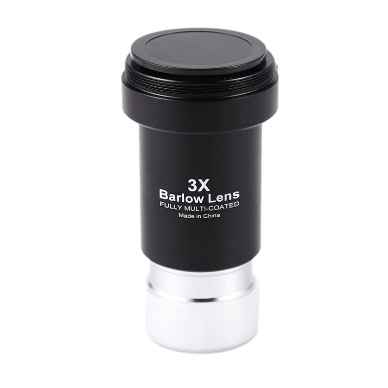 [Australia - AusPower] - Barlow Lens 3X, 1.25 Inch Fully Multi-Coated Metal Barlow Lens with M42 Thread Camera Connect Interface for Telescope Eyepiece 