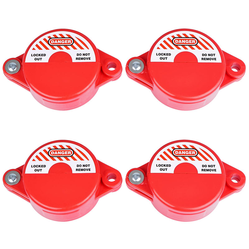 [Australia - AusPower] - Gate Valve Lockout, 4 Pack Valve Lockout Device 1" to 2-1/2" Diameter Valve Handle Secure for Water Spigot Faucet Knob Oil Natural Gas Propane Tank Lock Outdoor 1" - 2-1/2" (Pack of 4) 
