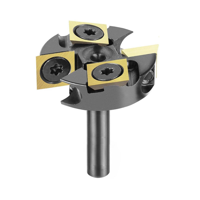 [Australia - AusPower] - SpeTool Carbide Insert Surfacing Router Bit Spoilboard Planing 1-1/4 inch Cutting Diamter Slab Flattening for Woodworking with ATS Coating 