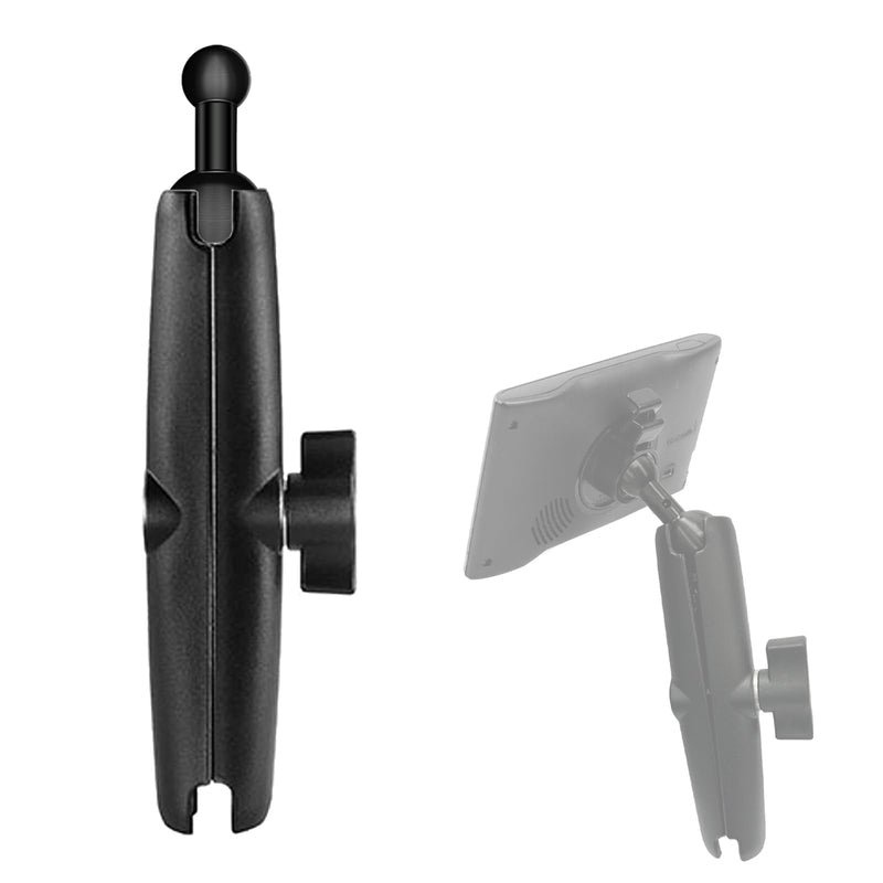 [Australia - AusPower] - 25mm / 1 inch to 17mm Ball Adapter for RAM Mounts B Size Double Socket Arm, Garmin 17mm Swivel Ball Mounting Pattern GPS Mount (Double Socket Arm: Long 5.9") 