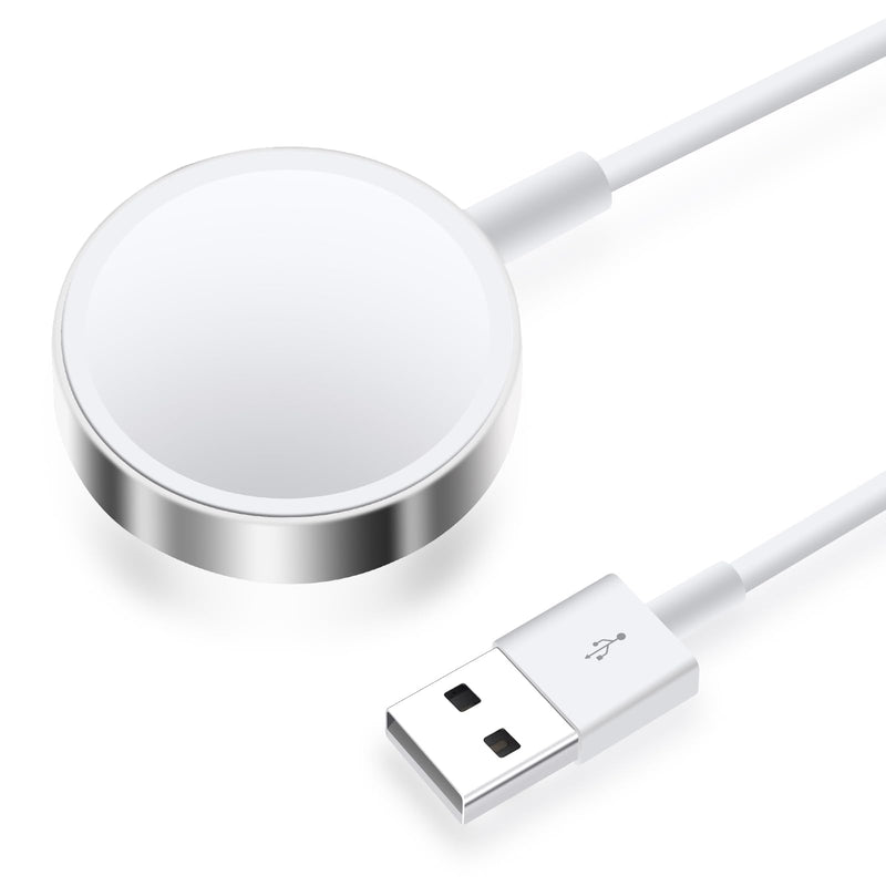 [Australia - AusPower] - Watch Charger Cable Compatible with Apple Watch Charger, Magnetic Fast Wireless Portable Charging Cable for iWatch Series Ultra/SE/8/7/6/5/4/3/2 [3.3FT] White USB Cable 