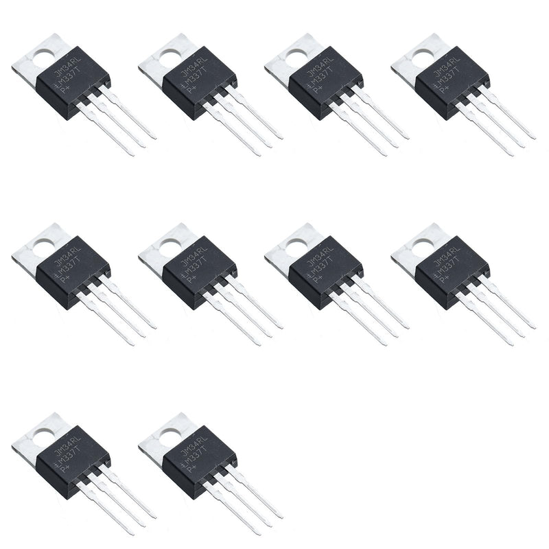 [Australia - AusPower] - 10pcs LM337T LM 337T 3-Terminal Negative Adjustable Output Voltage Regulator,1.5A,TO-220AB. 