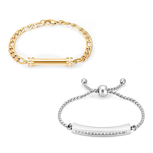 Cylinder Cremation Bracelet for Ashes Urn Jewelry Stainless Steel Memorial Bracelet Keepsake Urn Bangle Ashes Holder