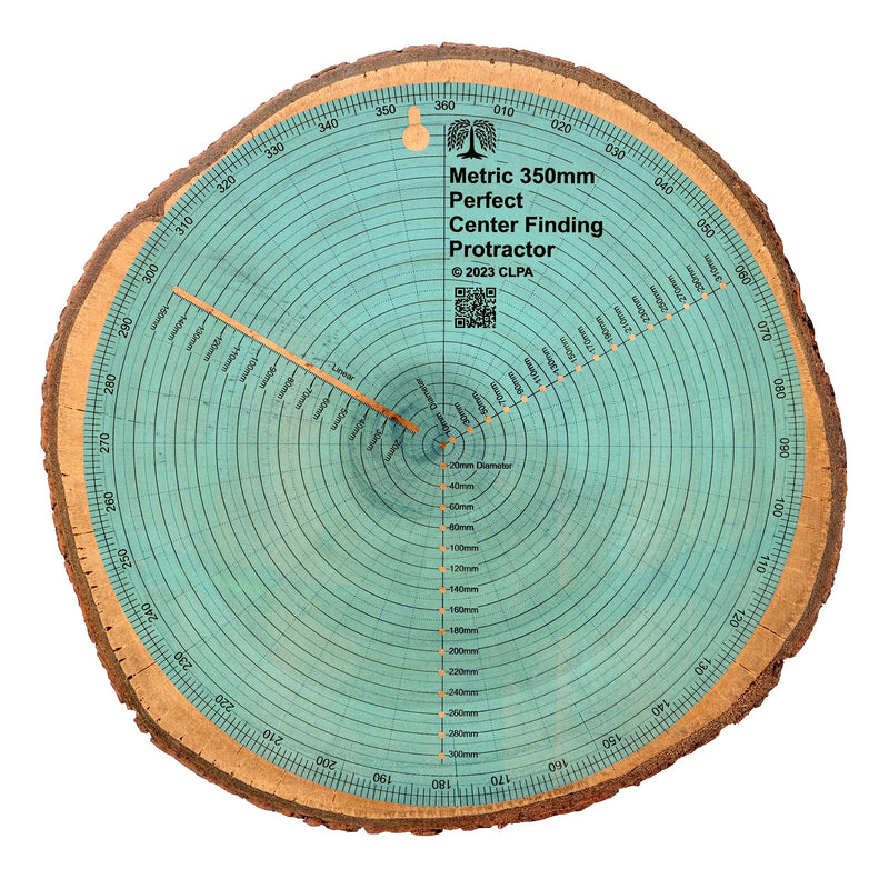 [Australia - AusPower] - clearly printed 350mm circle center finder tool, protractor, and circle maker tool and compass for woodworking and wood turning. Find the center of timber or dowel with our center finder ruler. 