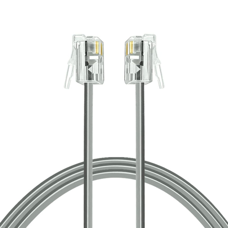 [Australia - AusPower] - NECABLES Phone Cord 15 ft Telephone Cord Phone Line Cord RJ11 6P4C Male to Male for Landline Phone and Fax - 15 Feet 