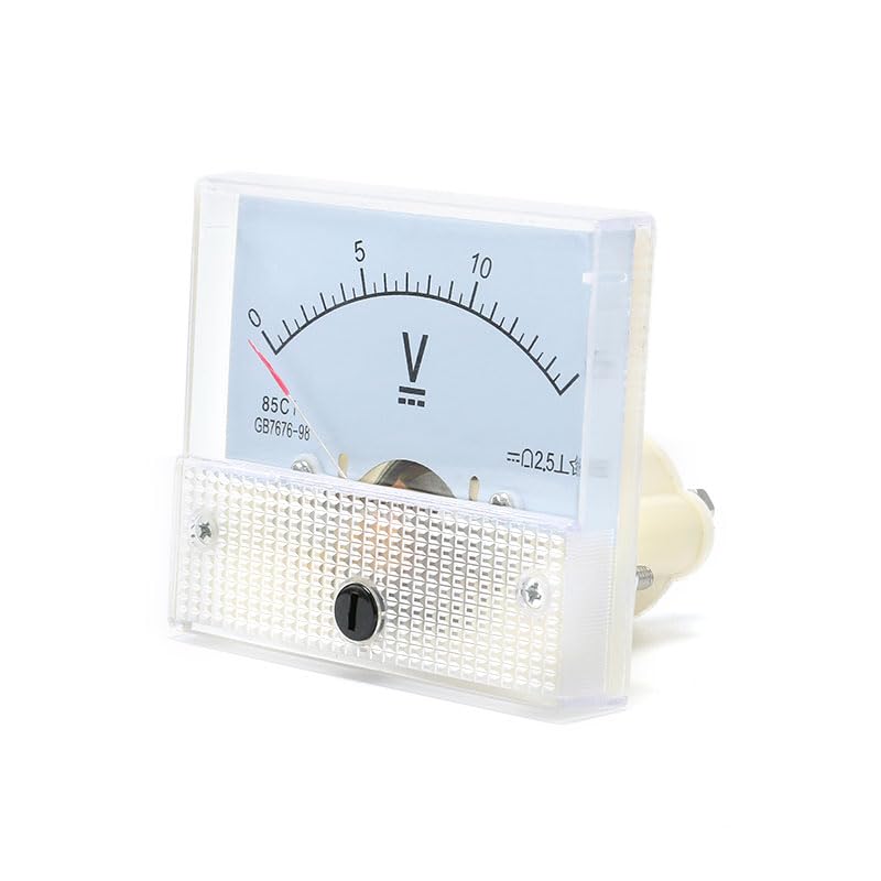 [Australia - AusPower] - 85C1 DC 15V Pointer Voltmeter Analog Volt Panel Meter Gauge Front Face 65 * 56MM Analog Small Meter 0-15V 85C1 