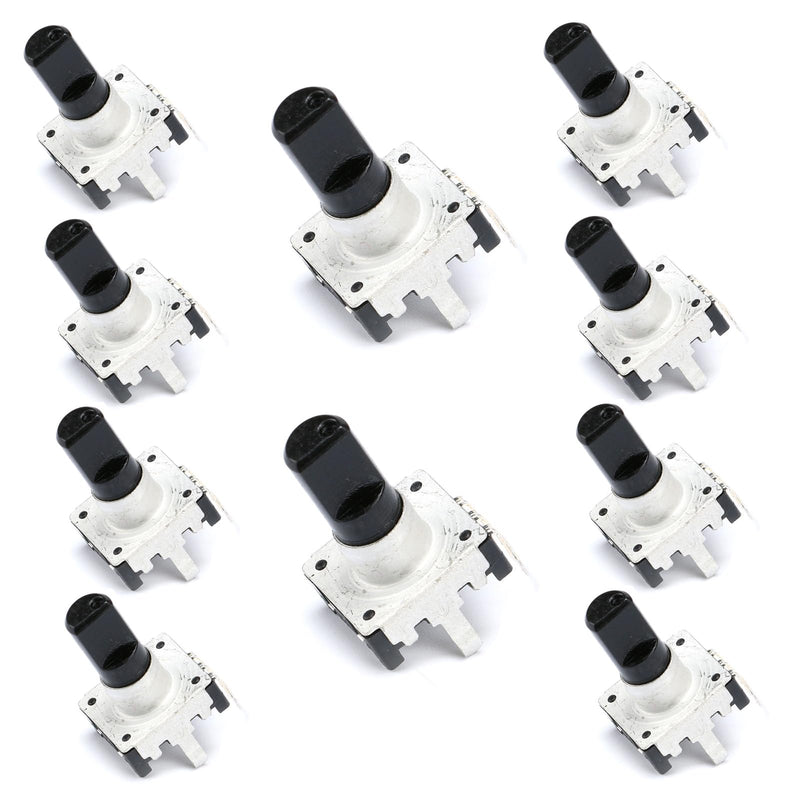 [Australia - AusPower] - 10Pcs EC12 360 Degree Rotary Encoder Code Switch Digital Potentiometer E12 Audio Encoder 360°Rotating Encoder 3Pins 15MM D-shaft 