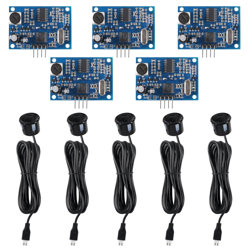 [Australia - AusPower] - 5Pcs JSN-SR04T Integrated Distance Measuring Sensor Transducer Module Ultrasonic Distance Measure with Waterproof Sensor Module JSN-SR04T-V3.0 