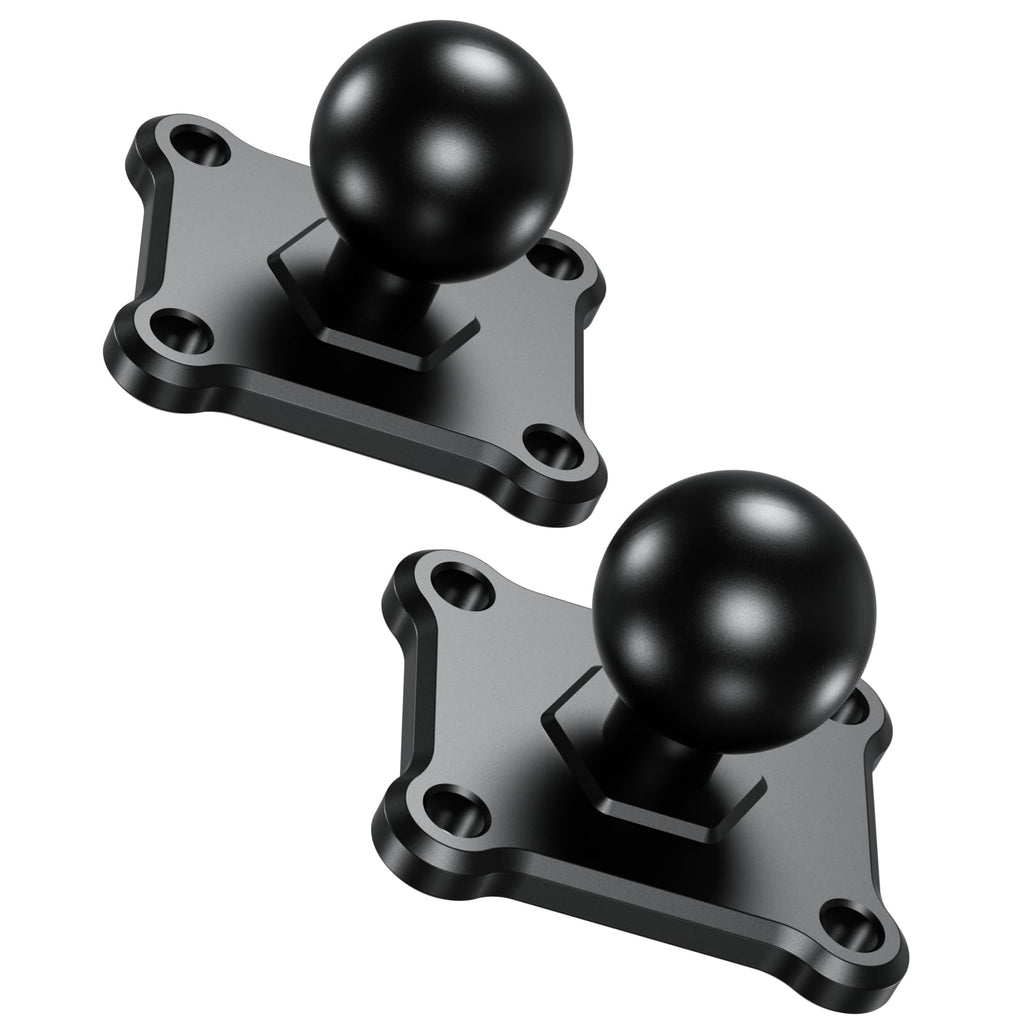 [Australia - AusPower] - BRCOVAN 2 PCS, 1'' Ball Mount Base with Aluminum Alloy 4-Hole AMPS Square Plate & 1'' TPU Ball Adapter Compatible with RAM Mounts B Size 1 Inch Ball Double Socket Arm 