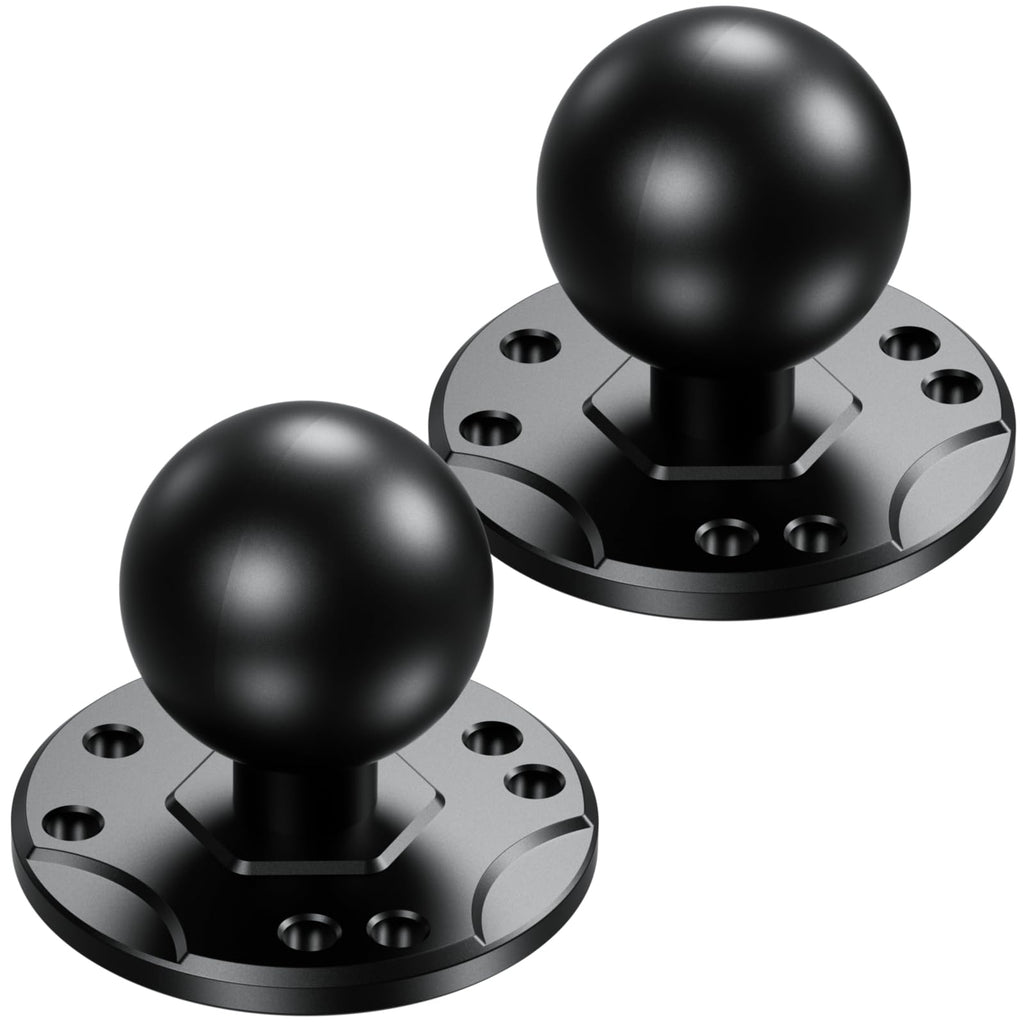[Australia - AusPower] - BRCOVAN 2 PCS, 1.5'' Ball Mount Base with Aluminum Alloy AMPS Hole Round Plate & 1.5'' TPU Ball Adapter Compatible with RAM Mounts C Size 1.5 Inch Ball Double Socket Arm 