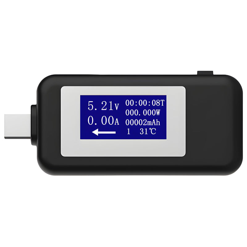[Australia - AusPower] - JacobsParts USB C Power Meter: Digital LCD Voltage Current Load Tester for Tablets, Laptops, and More 