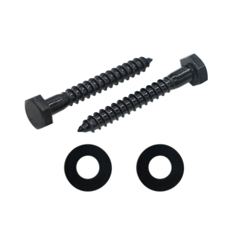 [Australia - AusPower] - 25PCS 1/4" x 2" Hex Head Lag Screws, Stainless Steel Black Lag Bolts, Heavy Duty Lag Bolts, Washers Included 1/4" x 2" (25PCS) 