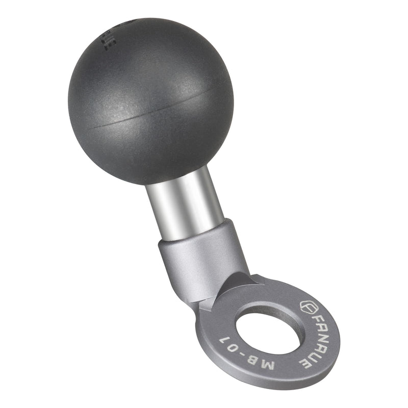 [Australia - AusPower] - FANAUE Angled Bolt Head Adapter Ball Base, Compatible with RAM Mount B Size 1"Ball Double Socket Arm with 10mm Mounting Holes, TPU Ball Head Antislip Shock Absorption Main Body Made of Aluminum Alloy 