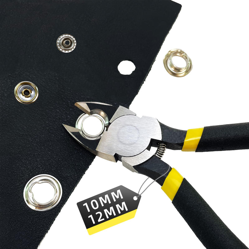 HAPDEN Grommet Removal Tool Kit, Snap Removal Tool for Boat Covers, 10mm and 12mm Trap Grommet kit Remover, 3/8 and 1/2 Replacement Eyelet Plier, Grommet Tool Kit for Tarps Repair, Fabric Rings 10mm Removal