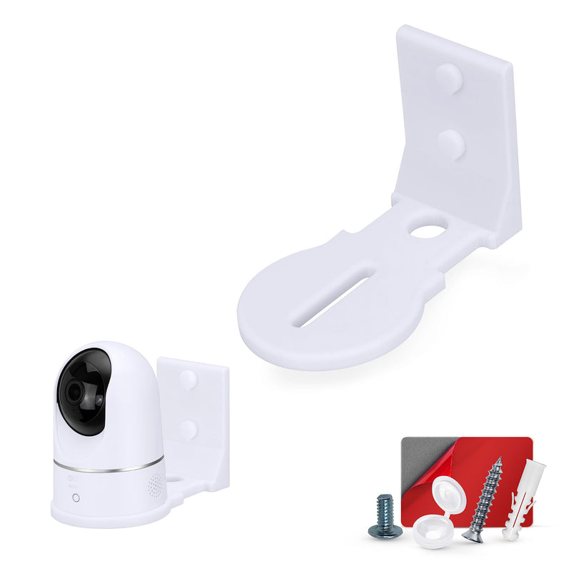 [Australia - AusPower] - Adhesive Baby Monitor & Security Camera Wall Mount Holder Shelf for Eufy Wyze Nanit Infant Optics Wansview Blink TP Link Kasa Ring & More, Easy to Install Bracket, Reduce Blind Spots & Clutter (W03) 