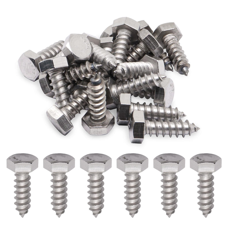 [Australia - AusPower] - 5/16" X 1" Hex Lag Screws, 304 Stainless Steel Lag Screws Bolts for Wood (20pcs) 20 5/16" X 1" 