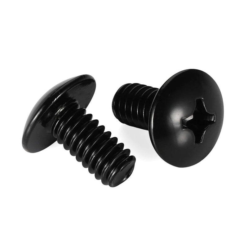 [Australia - AusPower] - #6-32 x 3/8" Truss Head Machine Screws, Full Thread, 18-8 Stainless Steel, Black Finish, Quantity 100 #6-32 x 3/8" 