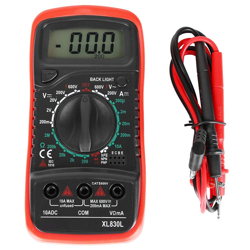 [Australia - AusPower] - XL830L Handheld LCD Digital Multimeter Voltmeter Ammeter Ohmmeter Current Voltage Tester(XL830L Red) XL830L Red 
