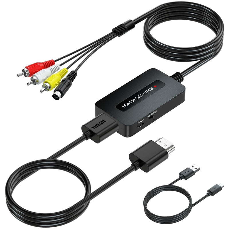 [Australia - AusPower] - TIXILINBI 1080P HDMI to Svideo RCA Converter, HDMI to Composite AV CVBS Converter, HDMI S-Video RCA Adpater for HDMI Devices to Display on Older TVs with Svideo/RCA 