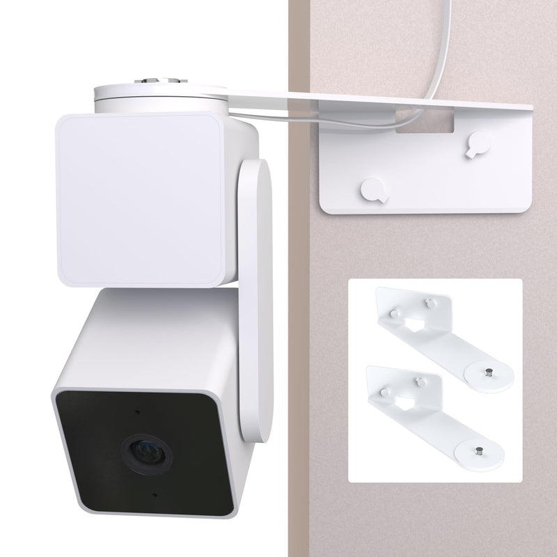 [Australia - AusPower] - Outside Corner Wall Mount Bracket for Wyze Cam Pan V3 (NOT Included Camera), Make Cam Pan V3 Cover Both Sides of The House 270 Degrees, Maximizing Coverage Reduce Blind Spots (Pack of 2, White) Pack of 2 (NOT Included Camera) 