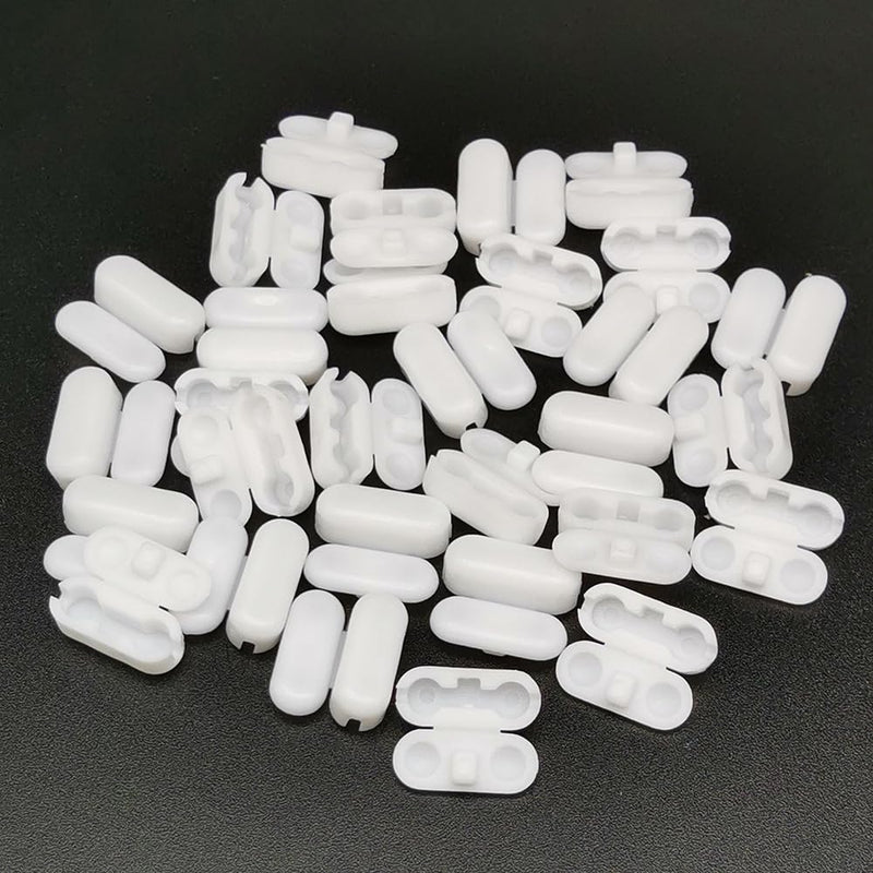 [Australia - AusPower] - 30 Pack Chain Connectors Roller Shade Bead Chain Connector Vertical Roman Roller Blind Ball Chain Cord Connector Clips (White) White 