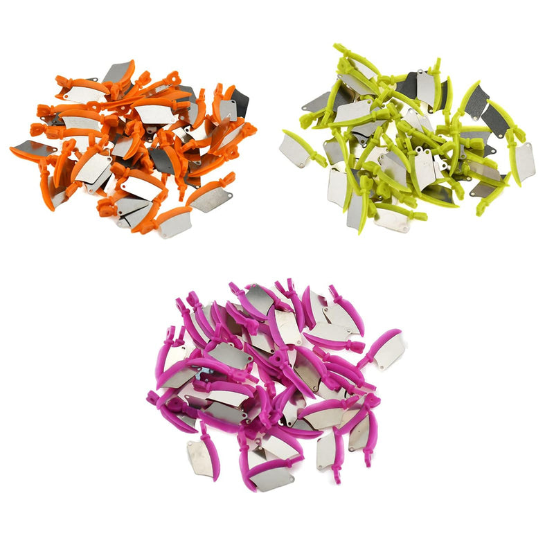 [Australia - AusPower] - Angzhili 120Pcs/3 Box Dental Plastic Wedge with Metal Blade,Proximal Wedge for Fill Tooth,3 Sizes 